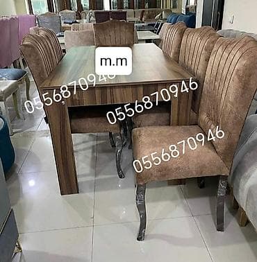 Qonaq otağı üçün, Yeni, Açılmayan, Dördbucaq masa, 6 stul