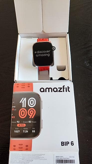 Smart saat, Amazfit, Sensor ekran, rəng - Qırmızı — 1