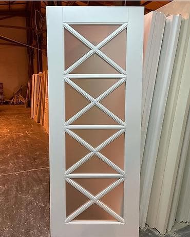 otaq qapsi: Ağ rəngli interyer qapısı – şüşəli dekorativ model 160Azndən . - — 1