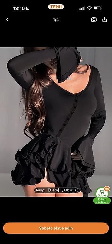 koja etek: Qadınlar üçün qara don,temudan 28 manata alınıbdı,heç — 1