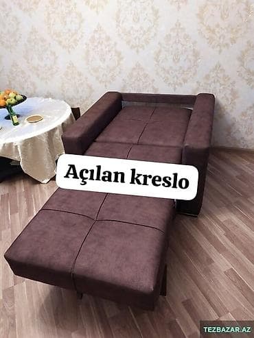 divan krislo: Kreslo 100 AZN. Açılanda 180 eni 1m. Ünvan Razin (FN) 6192 — 1