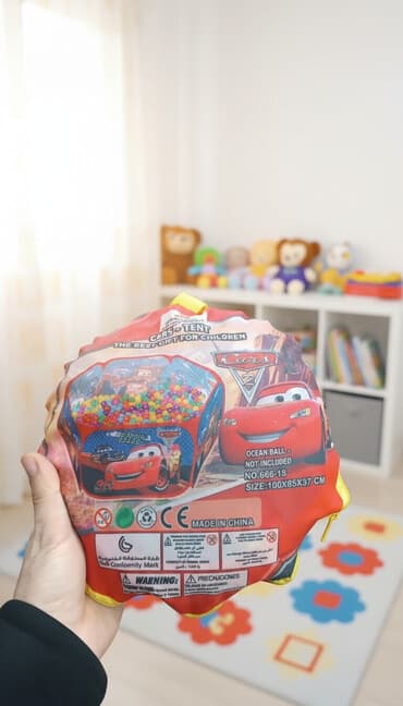 Uşaq geyimi və ayaqqabıları: Uşaq oyun hovuzu/çadırı – pop-up tipli - Mövzular: Cars 2 və Frozen — 1