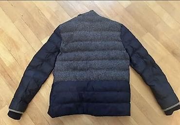 partalar: Qışlıq kişi gödəkçəsi - Rəng: tünd göy və boz kombinasiyası - Model — 1