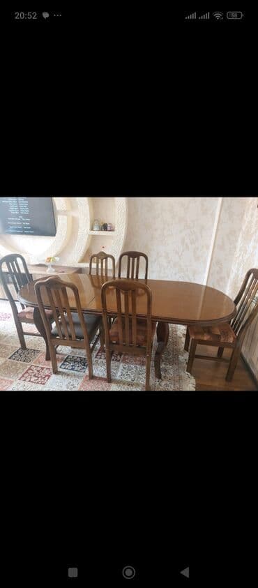 Qonaq otağı üçün, İşlənmiş, 6 stul