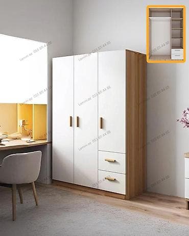 paltar dolab: 3 Qapılı Dolab Geyimlərinizi nizamlı saxlamaq üçün ideal, geniş — 1