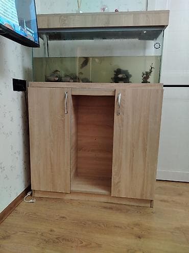 heyvan satışı: Dördbucaq akvarium, Boş, 80 l, Ünvandan götürmə — 4