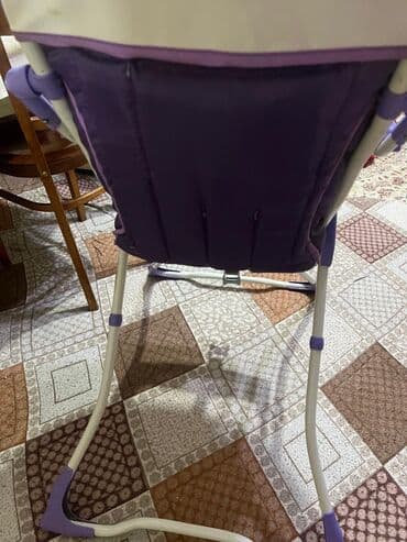 шезлонги для новорожденных: Ünvan Yasamal Uşaq yemək stulu - Rəng: bənövşəyi-ağ - Yumşaq — 4