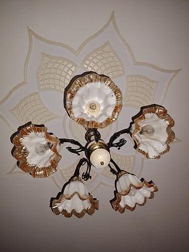 led lustra: Çılçıraq, 5 lampa, Şüşə — 3