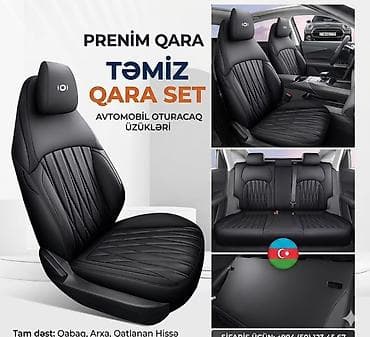 otracaglar: Premium qara avtomobil oturacaq üzlükləri – tam dəst Məhsulun — 2