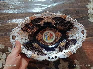 gence qab: Porselen dekorativ boşqab/çanaq - Material: yüksək keyfiyyətli — 1