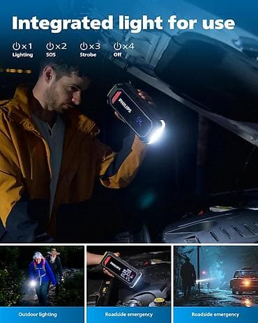 traktor lapetleri: PHILIPS 2300A Jump Starter 🔋 Philips Avtomobil Jump Starter – Güc — 6