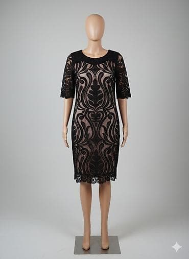 Qadın paltarları kolleksiyası – qara və tünd tonlarda zərif modellər — 6