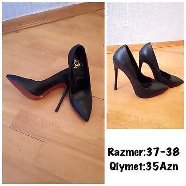 Tuflilər, Ölçü: 38, rəng - Qara, İşlənmiş