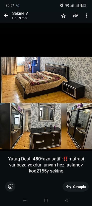 Yataq Desti *480**azn satilir‼️matrasi var baza yoxdur unvan hezi lalafo.az -da Yataq Desti *480**azn satilir‼️matrasi var baza yoxdur unvan hezi