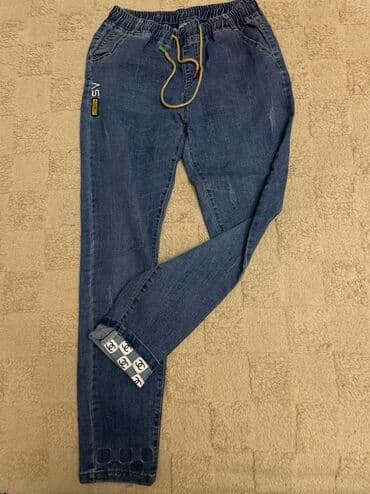 Cins şalvarı olcu m l beden - Rəng: klassik mavi denim - Model — 1