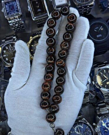 Eynəklər: Şüşə bəzəkli təsbeh – bir neçə rəng variantı - Material: cilalanmış — 5