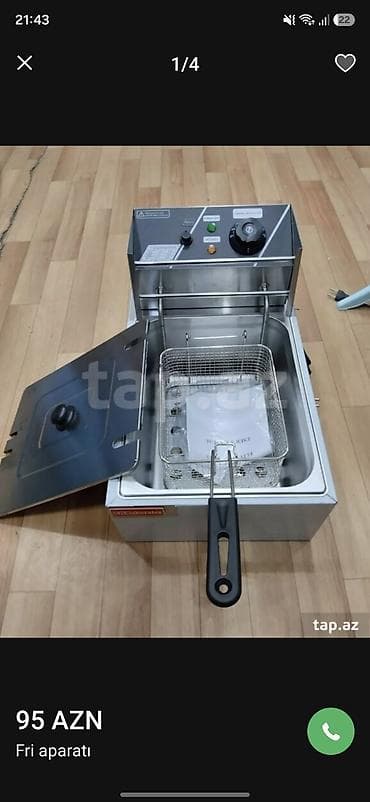 Elektrikli fri aparatı - Material: paslanmayan polad gövdə və yağ