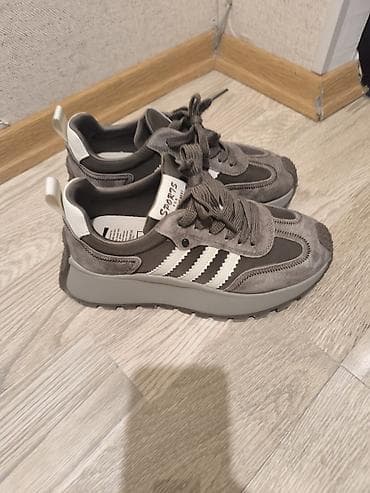 Krossovka – idman və gündəlik geyim üçün - Rəng: boz-qəhvəyi