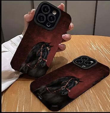 şur mikrafon: At Desenli Telefon Qabı – Qara At Motivli - Model uyğunluğu: iPhone — 3