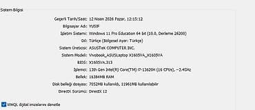 gaming notebook: İşlənmiş ASUS Vivobook, 15.6 ", Intel Core i7, 1 TB — 6