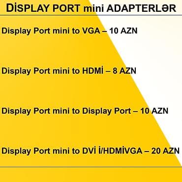 modem usb: Adapterlər/Konverterlər (Çeviricilər) ⭐AV to VGA – 15 AZN ⭐AV to HDMİ — 6