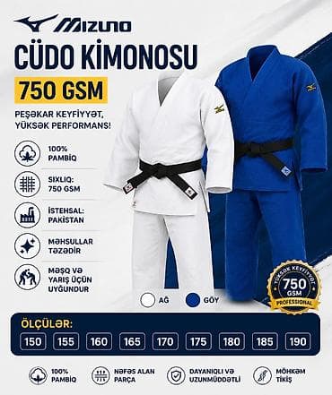 кимоно дзюдо: 💥 cüdo Kimonosu, MİZUNO Kimono 💰 ağ-105 azn göy-110 azn ✅ 7/24 — 1