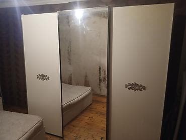 paltar işqafi: 3 qapılı, Güzgülü, Bej, Digər material, Kupe, Düz dolab — 2