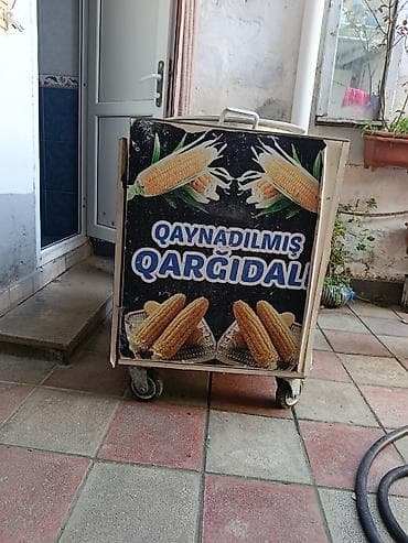 teka: Qaynadılmış qarğıdalı arabası və böyük buxarda bişirici qazan dəsti - — 4