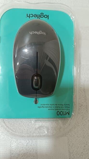 komputer sicanı: Kompüter sıçanı Logitech, təzədir upakovkada. 
Mous, mışka — 5