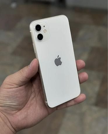 IPhone 11, 128 GB, Ağ, Zəmanət, Simsiz şarj, Face ID