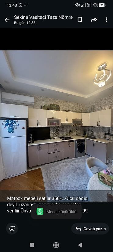 metbex mebeleri: Mətbəx mebeli satılır 350₼. Ölçü dəqiq deyil. üzərində qaz moyka — 1
