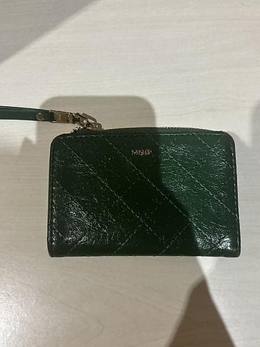 MNG brendli yaşıl rəngli mini pulqabı/kartlıq. - Rəng: tünd yaşıl - — 1