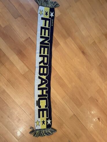 Dəstlər, kostyumlar: Şərf dəsti – 4 ədəd - Fenerbahçe şərfi: ikiüzlü toxuma, mavi-sarı — 4