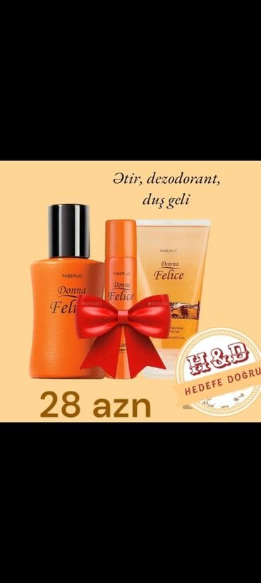 faberlik uşaq şampunu: 50 ml Donna Felice Ətri 150 ml Donna Felice Duş Geli 75 ml Donna — 1