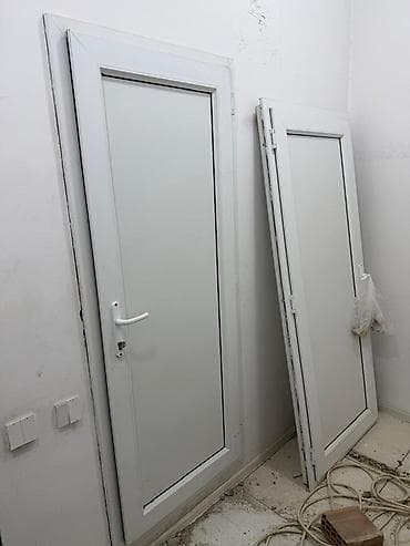 PVC qapı dəsti - Material: yüksək keyfiyyətli PVC profil - Rəng: ağ -
