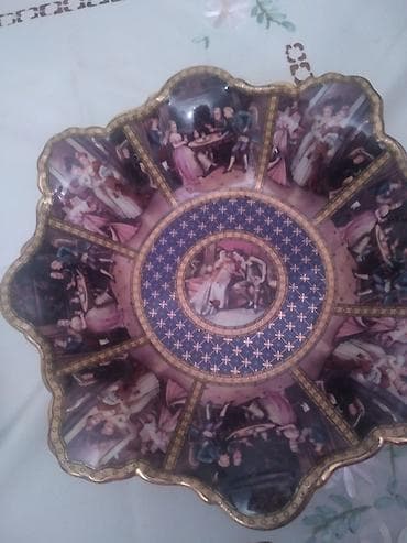 Dekorativ ayaqlı meyvə qabı – klassik üslub - Material — 2