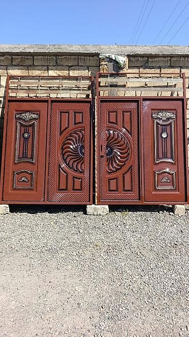 taxta darvaza: Yeni Dəmir Həyət darvazası, Mexaniki, Qapı ilə, rəng - Qara, Kredit var, Pulsuz quraşdırma, Pulsuz çatdırılma — 8