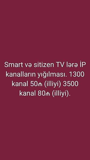 redmi note 10 s irsad: Xidmət: Smart və Sitizen (Citizen) televizorlara IP (IPTV) — 1