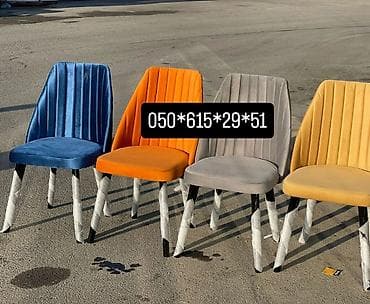 kafe masa: Mətbəx üçün, Qatlanmayan, rəng - Göy Stul — 1