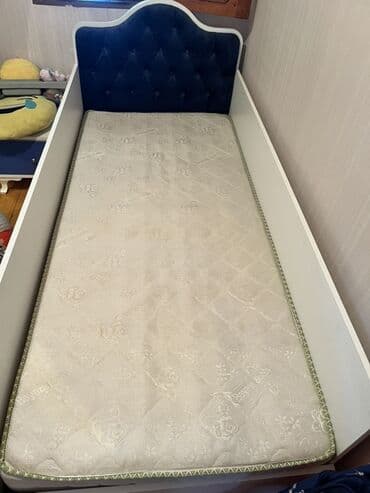 купить кровать трансформер: İşlənmiş, Təknəfərlik çarpayı, Bazalı, Matras ilə — 2