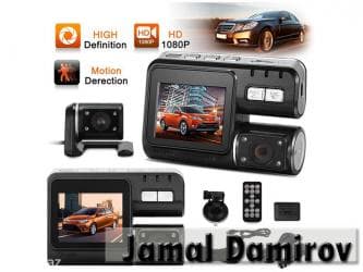 maşin manitorlari: Videoreqistrator 2-ki kameralı i1000. Видеорегистратор 2-х камерный — 1