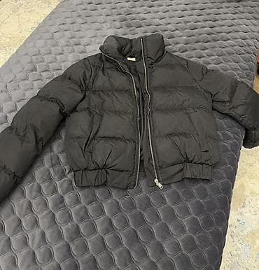 drap paltolar: Qadın üst geyimləri dəsti 1) Qara qısa bouklé palto - Tekstura — 4