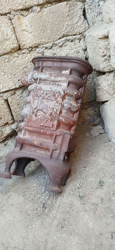 чугунная печь камин: Döküm soba– təbii qazla işləyən, klassik tip. - Material: tam çuqun — 3