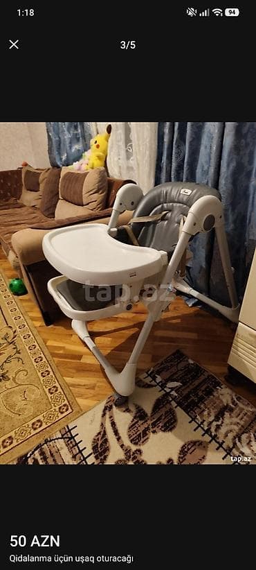 Столы для кормления: Uşaq yemək kreslosu - Tip: Qidalanma üçün uşaq oturacağı (yüksək — 4