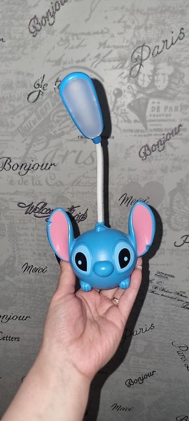 velosiped 20lik: Uşaq otağı üçün LED masa lampası – mavi rəngdə, sevimli animasiya — 1