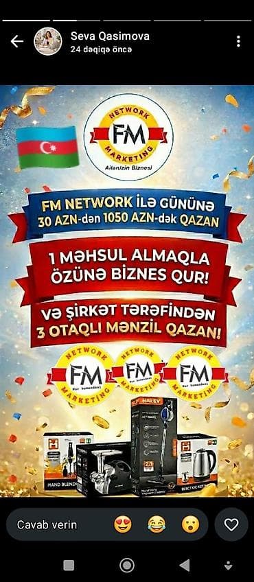 Hazır biznes: FM Network Marketing – ailənizin biznesi Təklifin məzmunu: - FM — 1