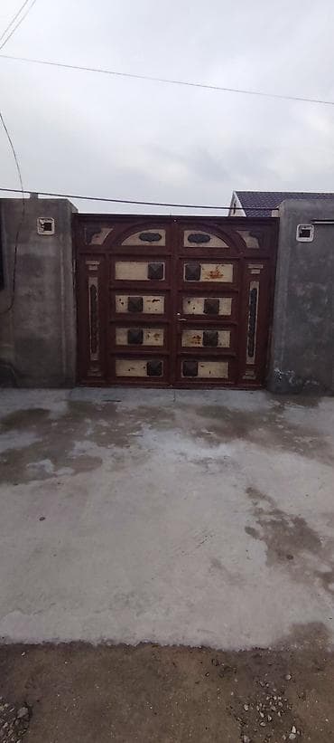 Bərkidici məhsullar: İşlənmiş Dəmir Həyət darvazası, Yana açılan, 3 m, Mexaniki, Qapı ilə, rəng - Qəhvəyi, Kredit yoxdur — 2