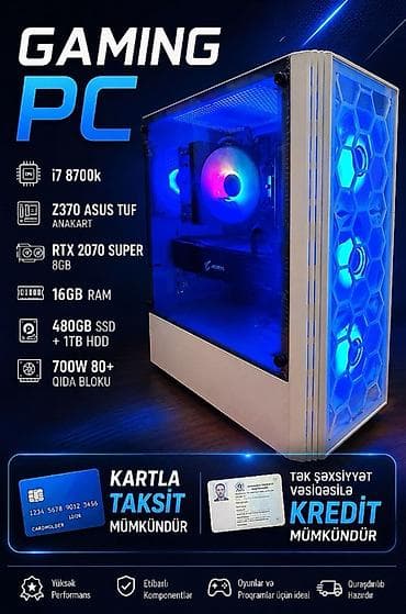 asus i7: Gaming PC – yüksək performanslı konfiqurasiya - Prosessor: Intel Core — 1