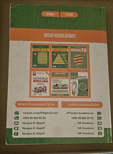 ispan dili: Məhsul: “İngilis dili: Grammar and Vocabulary” – Nərgiz R. Nəcəf (NR — 2