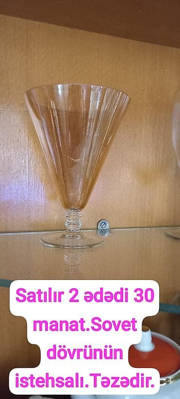 kompot qabı: Rəng - Yaşıl, Şüşə, SSRİ — 8